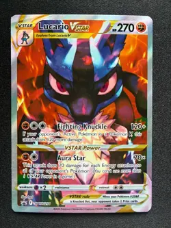 Pokemon Lucario VSTAR Promo Full Art Holo Card SWSH291 Aura Star LP - Image 1