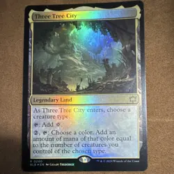 Three Tree City #0260 Bloomburrow Legendary Land Rare Foil MTG Card 2024 - Image 1