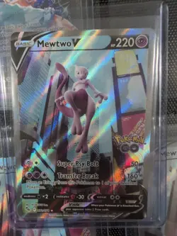 Mewtwo V - 072/078 - Pokemon Go Sword & Shield Alternate Holo Rare Card NM - Image 1
