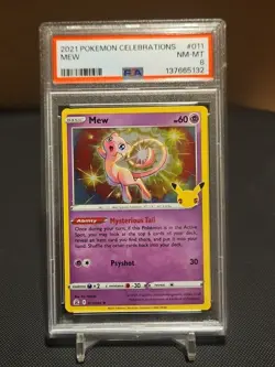 Pokemon TCG Mew Holo Rare Card 11/25 Celebrations 25th Anniversary Edition NM - Image 1