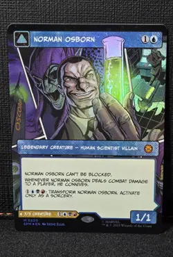 Norman Osborn (Borderless) FOIL - Marvel's Spider-Man (SPM) MTG - 0220 - NM - Image 1