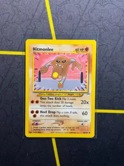 Hitmonlee 42/105 Pokemon TCG Neo Destiny Unlimited - LP - Image 1