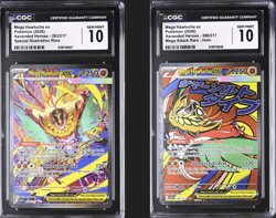 Pokemon Mega Hawlucha ex 268/217 MAR & 283/217 SIR CGC Gem Mint 10 Serial Order - Image 1