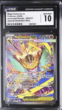 Pokemon Mega Hawlucha ex 268/217 MAR & 283/217 SIR CGC Gem Mint 10 Serial Order - Image 2