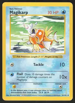 Magikarp 035/102 Uncommon Pokemon Base Set (Shadowless) - Image 1