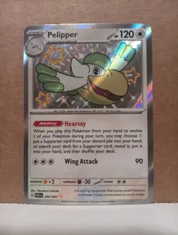 Pelipper 204/091 (NM) - SV: Paldean Fates - Shiny Rare - Pokemon TCG - Image 1