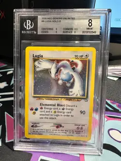 Pokemon Lugia Neo Genesis Unlimited Holo Rare #9 Beckett BGS 8 - Image 1