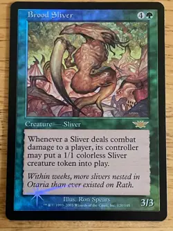 MTG: Brood Sliver: Legions: Foil: Near Mint Condition - Image 1