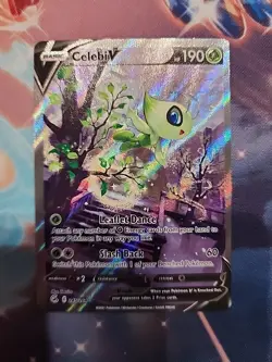 Pokemon TCG SWSH Fusion Strike Celebi v Alt Art Holo Ultra Rare Card 245/264 - Image 1