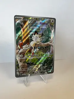 Pokemon Meowth 106/094 Phantasmal Flames IR Full Art Holo 70 HP - Image 4