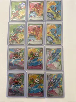 Pokemon First Partner Illustration Collection Series 1 Kanto Gen 1 & 7 Starters - Image 1