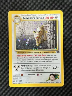 Pokemon TCG Giovanni's Persian 8/132 Gym Challenge Holo Rare Unlimited - Image 1