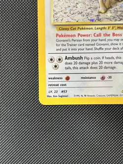 Pokemon TCG Giovanni's Persian 8/132 Gym Challenge Holo Rare Unlimited - Image 5