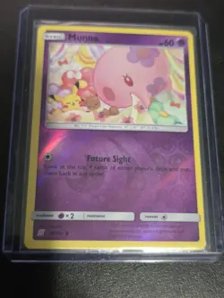 POKEMON MUNNA 88/236 REVERSE HOLO UNIFIED MINDS LP-NM CUTE BABY PIKACHU & EEVEE - Image 1