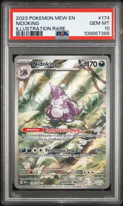 2023 Pokemon SV 151 174 Nidoking Illustration Rare PSA 10 109867386 - Image 1