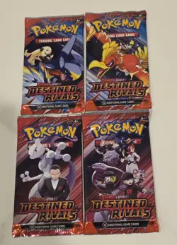 Pokemon TCG: Scarlet & Violet Destined Rivals Booster Pack Art Set (4 Packs) - Image 1