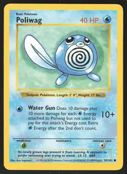 Poliwag 059/102 Common Pokemon Base Set (Shadowless) - Image 1