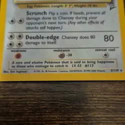 The Pokemon Company Chansey 003/130 Base Set 2 Holo Rare English 120 HP - Image 3