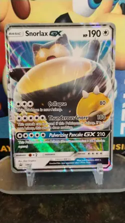 SNORLAX GX Black Star Promo POKEMON Full-Art Holo 2016 Trading Card SM05 - Image 1