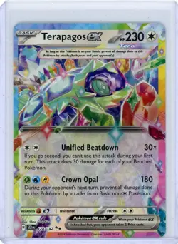 Pokemon TCG Terapagos EX #128/142 Double Rare SV07: Stellar Crown ! - Image 1