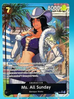 One Piece Ms. All Sunday (Alternate Art) (OP14-084) The Azure Sea's Seven OP14 - Image 3