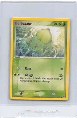 BULBASAUR 55/112 - NON-Holo - Fire Red & Leaf Green - 2004 Pokemon Card - NM/LP - Image 1