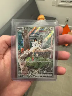 Pokemon Meowth 106/094 Holo Illustration Rare Me02: Phantasmal Flames Card - Image 1
