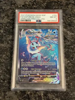 Vaporeon VMAX SWSH182 Pokemon TCG Sword & Shield Promo Card Holo PSA 8 NM-MT - Image 1