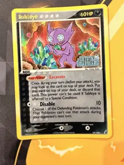 Sableye 10/100 EX Crystal Guardians Reverse Holo Stamped Rare Pokemon TCG Card - Image 1