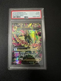 PSA 2 M Rayquaza EX 105/108 2015 XY Roaring Skies Ultra Rare Pokemon Card - Image 1