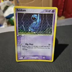 Beldum Pokemon TCG EX Deoxys Reverse Holo Stamped Card #55/107 - Image 1