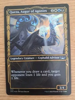 MTG Queza, Augur of Agonies (Foil Showcase) [Streets of New Capenna, Near Mint] - Image 1