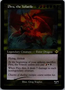 Piru, the Volatile (Retro Frame) (Foil Etched) R Modern Horizons 2 422 NM Foil - Image 1