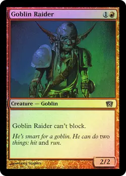 MTG FOIL Goblin Raider - 8th Edition #191 - Image 1