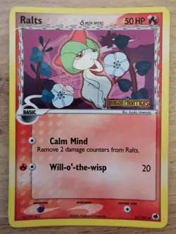 Pokemon Ralts Delta Species 61/101 EX Dragon Frontiers Reverse Holo Stamped - Image 1
