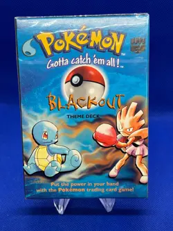 VTG 1999 SEALED WOTC Pokemon Blackout Theme Deck Shadowless Squirtle Hitmonchan - Image 1