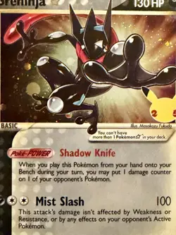 Pokemon TCG Greninja Gold Star Celebrations Black Star Promo 25th Anniversary - Image 2