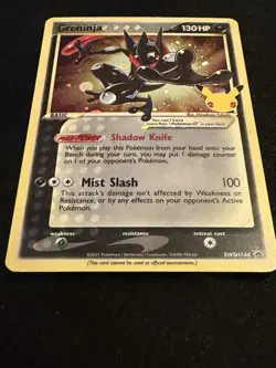 Pokemon TCG Greninja Gold Star Celebrations Black Star Promo 25th Anniversary - Image 3