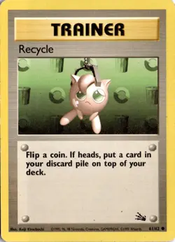 Recycle 61/62 Fossil Pokemon Card TCG - Image 1
