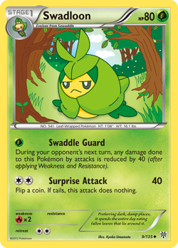 Swadloon 9/135 UC Plasma Storm Pokemon NM/M - Image 1