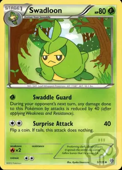 Swadloon 9/135 UC Plasma Storm Pokemon NM/M - Image 3