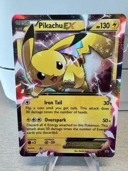 Pokemon TCG Pikachu EX Holo Black Star Promo XY84 Ultra Rare - Image 1