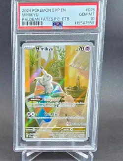 Mimikyu - 075 Paldean Fates (Pokemon Center Exclusive) PSA 10 - Image 1