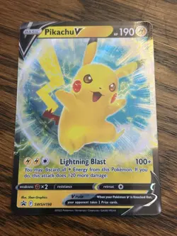 Pokemon Pikachu V SWSH198 Black Star Promo Ultra Rare Holo - NM - Image 1
