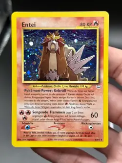 Pokemon TCG GERMAN Entei Neo Revelation 6/64 Holo Rare Near Mint VINTAGE WOTC - Image 1