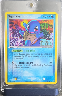 Pokemon 2006 vintage Squirtle Crystal Guardians stamp 64/100 Reverse Holo - Image 1