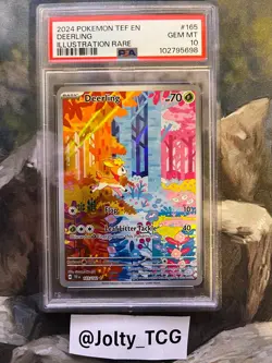 2024 POKEMON TEF EN-TEMPORAL FORCES ILLUSTRATION RARE #165 DEERLING PSA 10 - Image 1