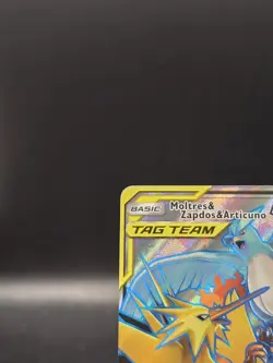 Pokemon TCG Moltres Zapdos Articuno GX 66/68 Full Art Hidden Fates Holo NM - Image 2
