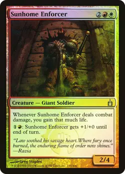 MTG FOIL Sunhome Enforcer - Ravnica: City of Guilds #233 - Image 1
