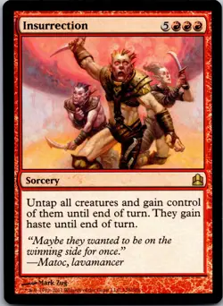 Insurrection Commander Regular Sorcery MTG Card 2011 - Image 1